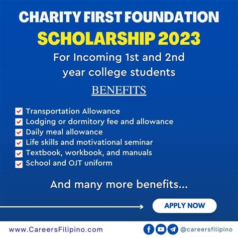 charity first foundation|Heads up, scholarship .
